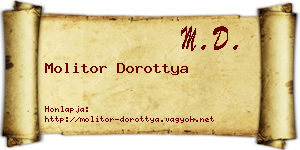 Molitor Dorottya névjegykártya